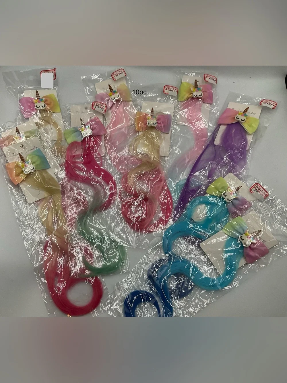 Unicorn Hair Clip 10pc